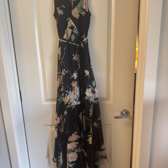 Lulus Feeling Freesia Navy Blue Floral Print Maxi Dress - Size X-Small - Picture 2 of 2